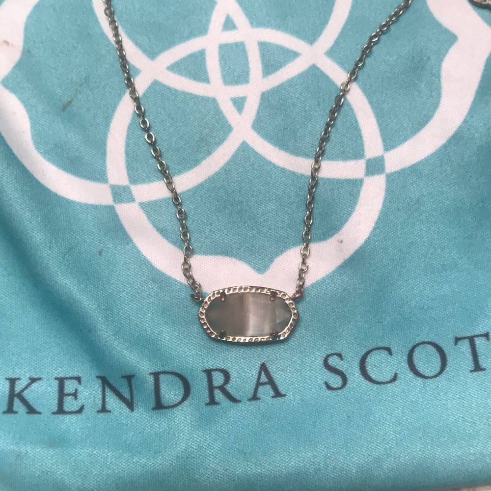 Kendra Scott Elisa necklace in gray slate